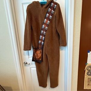 Star Wars Adult M Chewbacca Union Suit Hooded Zip Front Halloween Cosplay
